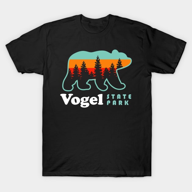 Vogel State Park Camping Georgia Lake Bear T-Shirt by PodDesignShop